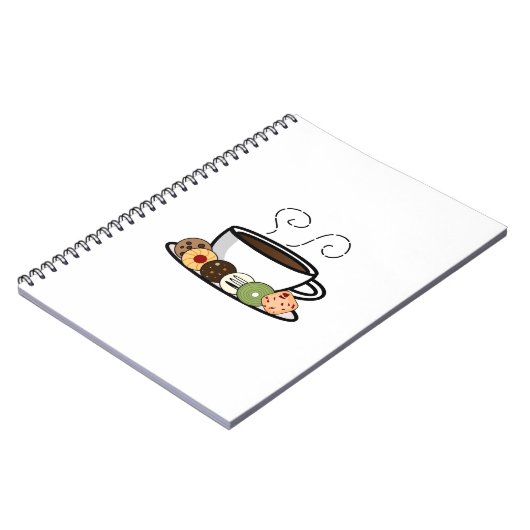 Cookies und Kaffee Notizblock (Linke Seite)