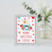 Cookies und Kakao Blau Frohe Weihnachten (Stehend Vorderseite)