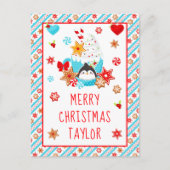 Cookies und Kakao Blau Frohe Weihnachten (Vorderseite)