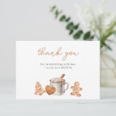 Cookies und Kakao Geburtstag Danke, dass Sie Karte (Stehend Vorderseite)