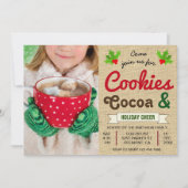 Cookies und Kakao | Heiße Schokolade Weihnachtsgeb Einladung (Vorderseite)
