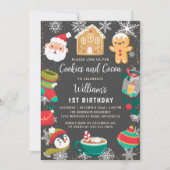 Cookies und Kakao-Lebkuchen-dekoratives Party Einladung (Vorderseite)