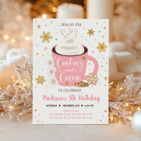 Cookies und Kakao Pink Gold Winter Geburtstag