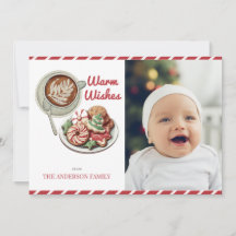 Cookies und Kakao Rote Weihnachtskarte Weihnachten