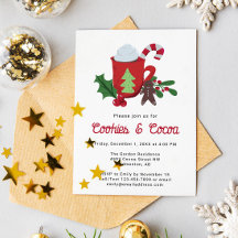 Cookies und Kakao Weihnachtsfeier Niedlich