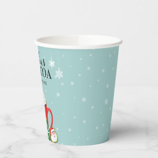 Cookies und Kakao Weihnachtsfeier Pappbecher (Links)