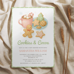 Cookies und Kakao-Winter-Kinderdusche Einladung