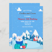 Cookies und Kakaobär Einladung (Vorne/Hinten)