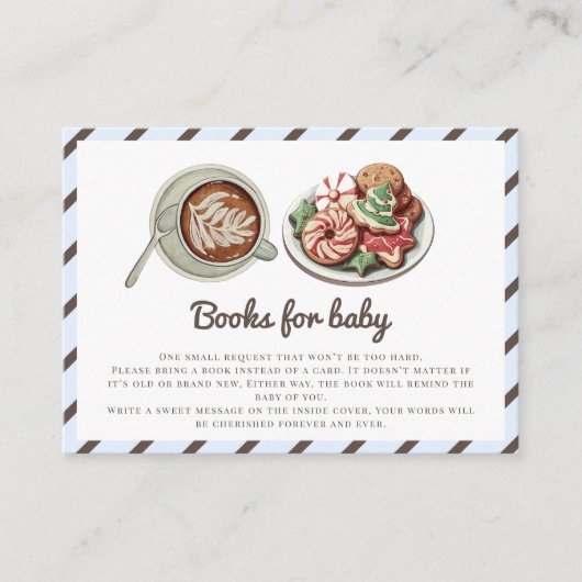 Cookies und Kakaobücher für die Babyverpackungskar Begleitkarte (Vorderseite)