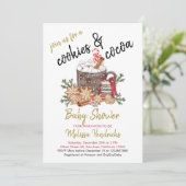 Cookies und Kakaodusche Einladung (Stehend Vorderseite)