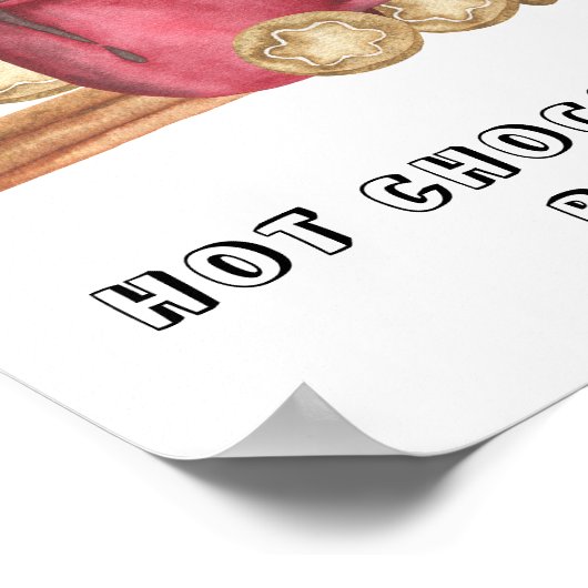 Cookies und Kakaodusche Heißes Bar Poster (Ecke)