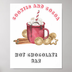 Cookies und Kakaodusche Heißes Bar Poster