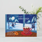 Cookies und Kakaoeinladung Einladung (Stehend Vorderseite)