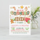 Cookies und Kakaoeinladung Einladung (Stehend Vorderseite)
