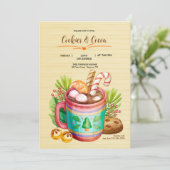 Cookies und Kakaoeinladung Einladung (Stehend Vorderseite)