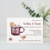 Cookies und Kakaofeier Einladung (Stehend Vorderseite)