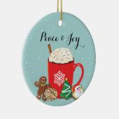 Cookies und Kakaoferien Weihnachten Keramik Ornament (Rechts)