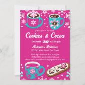 Cookies und Kakaogroovy Retro-Party-Vorlage Einladung (Vorderseite)