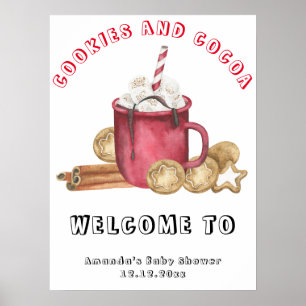 Cookies und Kakaomallow Babyparty Poster