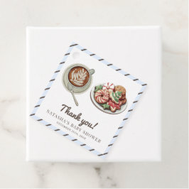 Cookies und Kakaowärme Blue Boy Baby Dusche Geschenkanhänger