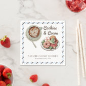 Cookies und Kakaowärme Blue Boy Baby Dusche Serviette (Beispiel)