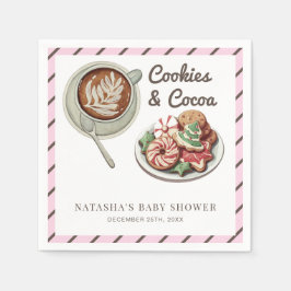 Cookies und Kakaowärme Pastellfarben Pink Babydusc Serviette