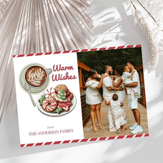 Cookies und Kakaoweihnachtliches Foto Feiertagskarte