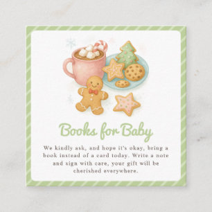 Cookies und Kakaoweihnachtsbücher für Baby Begleitkarte