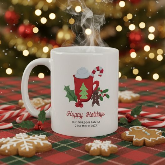 Cookies und Kakaoweihnachtsferien Niedlich Kaffeetasse