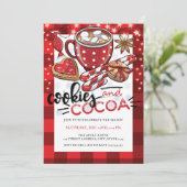 Cookies und Kakaoweihnachtsgebäck Einladung (Stehend Vorderseite)