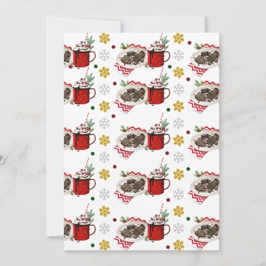 Cookies und Kakaoweihnachtsgebäck Einladung (Rückseite)