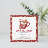 Cookies und Kakaoweihnachtsgebäck Einladung (Stehend Vorderseite)