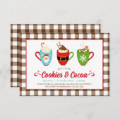 Cookies und Kakaoweihnachtsgebäck-Party Einladung (Vorne/Hinten)