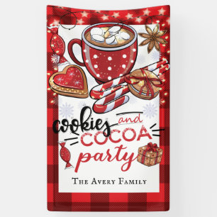 Cookies und Kakaoweihnachtsgebäck Personalisiert Banner