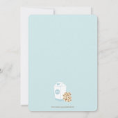 Cookies und Milch zum Geburtstag Einladung, Blau Einladung (Rückseite)