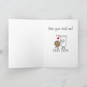 Cookies und Milchvalentine Feiertagskarte (Innenseite)