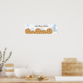 Cookies und Milk Baby Shower Banner-Zeichen Poster (Küche)