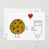 Cookies und Milk Postcard Postkarte (Vorne/Hinten)