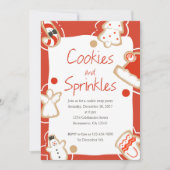 Cookies und Sprinkler Weihnachtscookie Swap-Party Einladung (Vorderseite)
