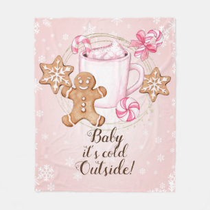 Cookies und warme Kakaowinterdecke Fleecedecke