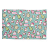 Cookies Weihnachten Türkis Kissenbezug (Rückseite)