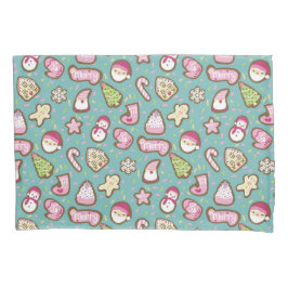 Cookies Weihnachten Türkis Kissenbezug