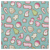 Cookies Weihnachten Türkis Stoff (Muster)