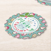 Cookies Weihnachten Türkis Untersetzer (angewinkelt)