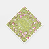 Cookies Weihnachts Grün Serviette (Ecke)