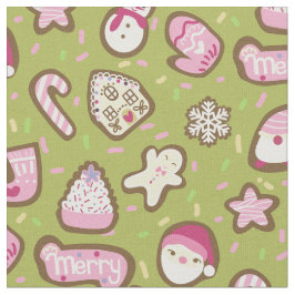 Cookies Weihnachts Grün Stoff