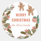 Cookies Weihnachtsgebäck Party Runder Aufkleber (Vorderseite)