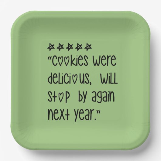 Cookies were delicious pappteller (Vorderseite)