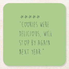 Cookies were delicious rechteckiger pappuntersetzer
