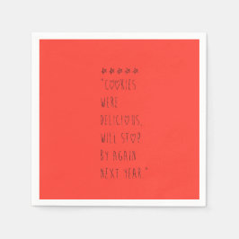 Cookies were delicious serviette